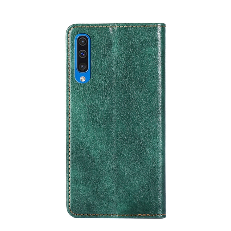 For Samsung Galaxy A50 PU + TPU Gloss Oil Solid Color Magnetic Horizontal Flip Leather Case with Holder & Card Slot & Wallet