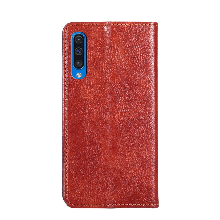 For Samsung Galaxy A50 PU + TPU Gloss Oil Solid Color Magnetic Horizontal Flip Leather Case with Holder & Card Slot & Wallet