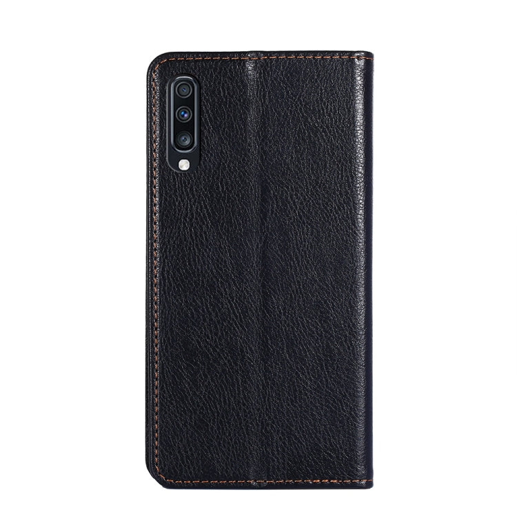 For Samsung Galaxy A70 PU + TPU Gloss Oil Solid Color Magnetic Horizontal Flip Leather Case with Holder & Card Slot & Wallet