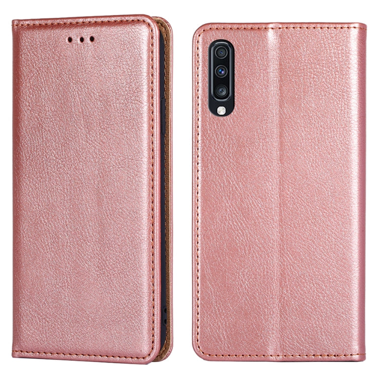 For Samsung Galaxy A70 PU + TPU Gloss Oil Solid Color Magnetic Horizontal Flip Leather Case with Holder & Card Slot & Wallet