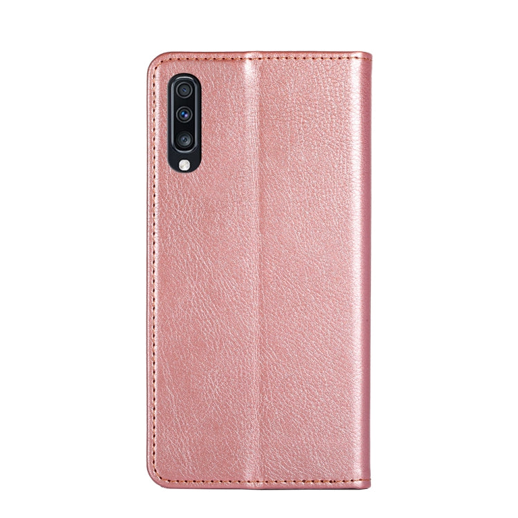 For Samsung Galaxy A70 PU + TPU Gloss Oil Solid Color Magnetic Horizontal Flip Leather Case with Holder & Card Slot & Wallet
