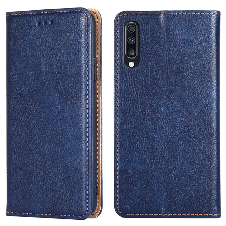 For Samsung Galaxy A70 PU + TPU Gloss Oil Solid Color Magnetic Horizontal Flip Leather Case with Holder & Card Slot & Wallet