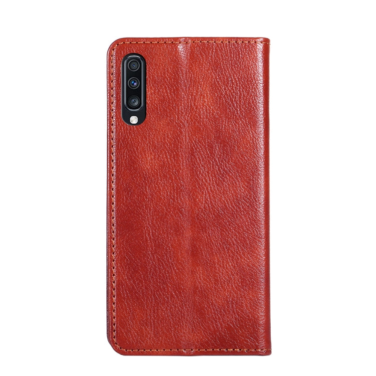 For Samsung Galaxy A70 PU + TPU Gloss Oil Solid Color Magnetic Horizontal Flip Leather Case with Holder & Card Slot & Wallet
