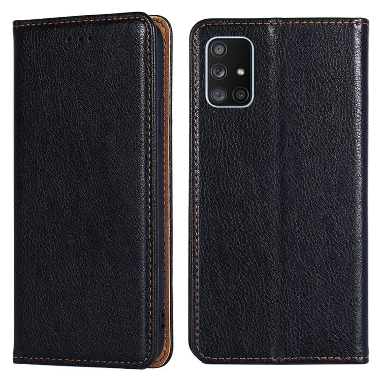 For Samsung Galaxy A71 4G PU + TPU Gloss Oil Solid Color Magnetic Horizontal Flip Leather Case with Holder & Card Slot & Wallet