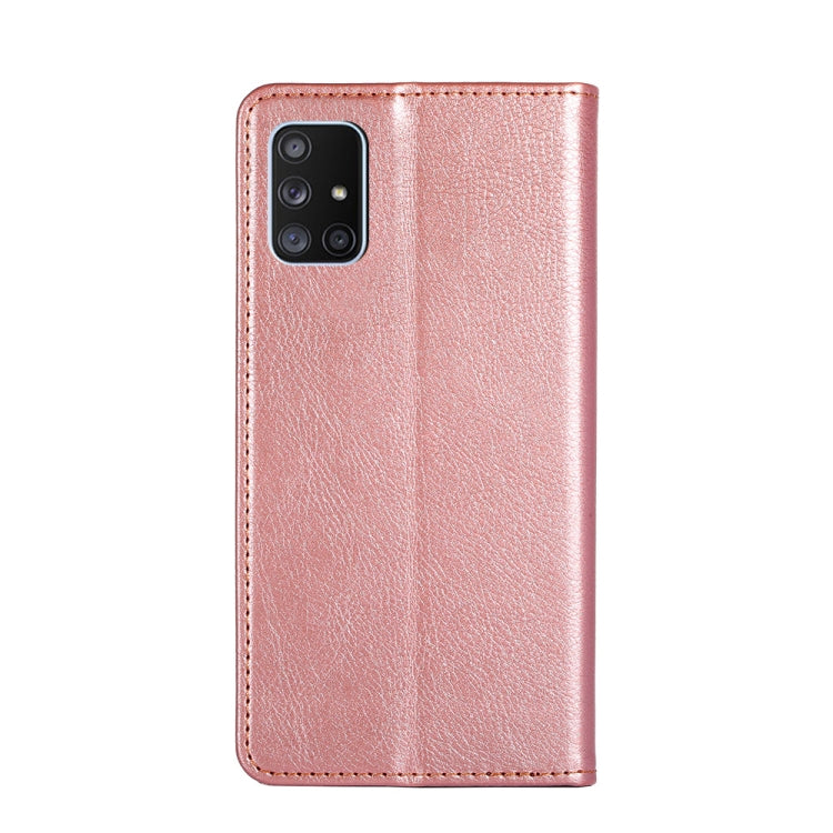 For Samsung Galaxy A71 4G PU + TPU Gloss Oil Solid Color Magnetic Horizontal Flip Leather Case with Holder & Card Slot & Wallet