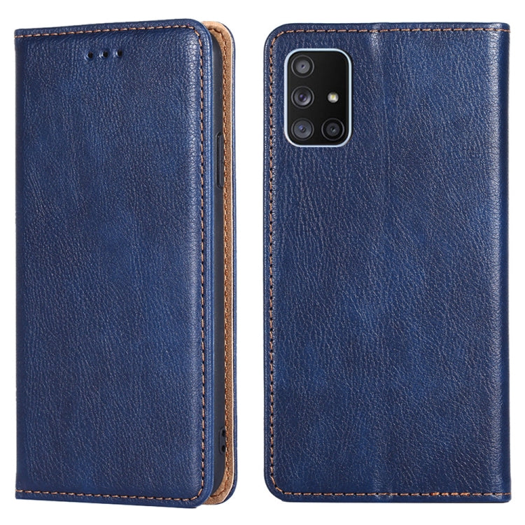 For Samsung Galaxy A71 4G PU + TPU Gloss Oil Solid Color Magnetic Horizontal Flip Leather Case with Holder & Card Slot & Wallet