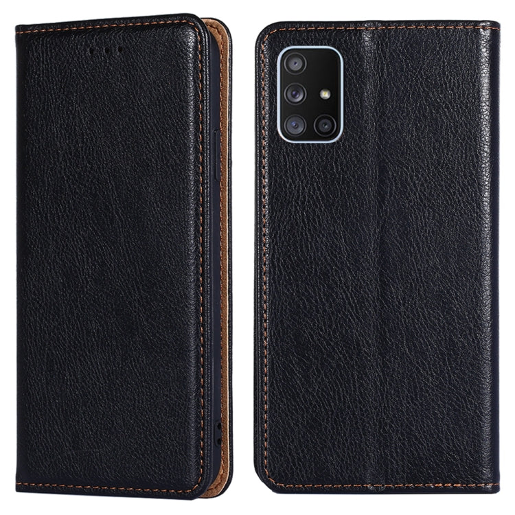 For Samsung Galaxy A71 5G PU + TPU Gloss Oil Solid Color Magnetic Horizontal Flip Leather Case with Holder & Card Slot & Wallet