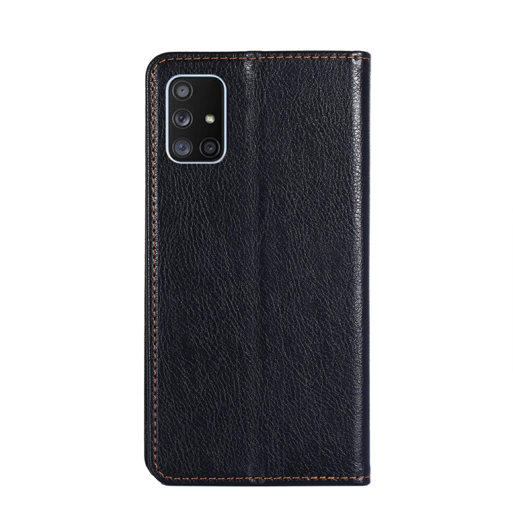 For Samsung Galaxy A71 5G PU + TPU Gloss Oil Solid Color Magnetic Horizontal Flip Leather Case with Holder & Card Slot & Wallet