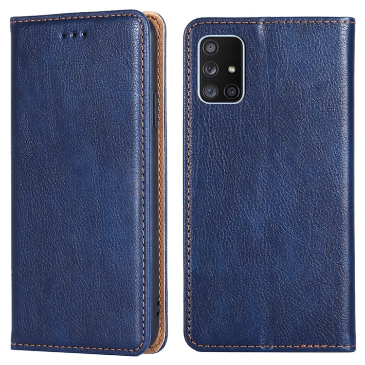 For Samsung Galaxy A71 5G PU + TPU Gloss Oil Solid Color Magnetic Horizontal Flip Leather Case with Holder & Card Slot & Wallet