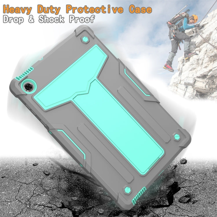For Lenovo M10 Plus TB-X606F T-shaped Bracket Contrast Color Shockproof PC + Silicone Protective Case