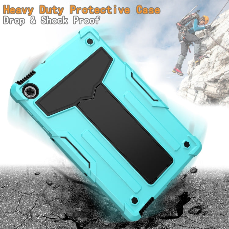 For Lenovo M10 Plus TB-X606F T-shaped Bracket Contrast Color Shockproof PC + Silicone Protective Case