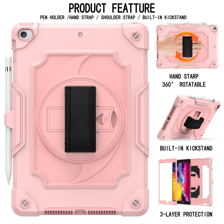 360 Degree Rotation Turntable Contrast Color Robot Shockproof Silicone + PC Protective Case with Holder For iPad 10.2 / 10.2 (2020) / Pro 10.5