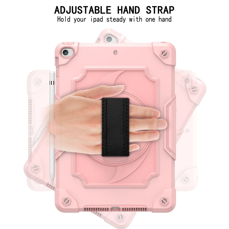 360 Degree Rotation Turntable Contrast Color Robot Shockproof Silicone + PC Protective Case with Holder For iPad 10.2 / 10.2 (2020) / Pro 10.5