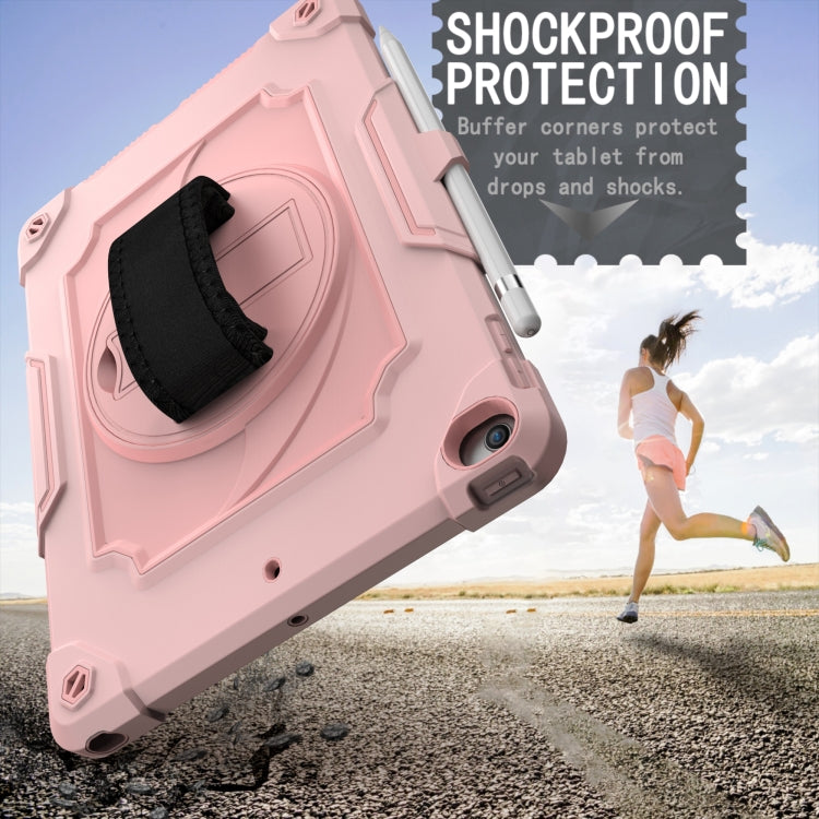 360 Degree Rotation Turntable Contrast Color Robot Shockproof Silicone + PC Protective Case with Holder For iPad 10.2 / 10.2 (2020) / Pro 10.5