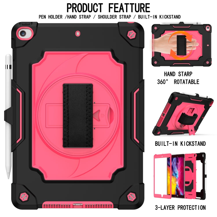 360 Degree Rotation Turntable Contrast Color Robot Shockproof Silicone + PC Protective Case with Holder For iPad 10.2 / 10.2 (2020) / Pro 10.5