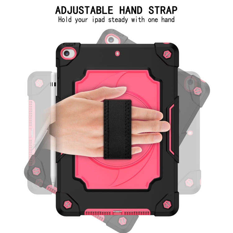 360 Degree Rotation Turntable Contrast Color Robot Shockproof Silicone + PC Protective Case with Holder For iPad 10.2 / 10.2 (2020) / Pro 10.5