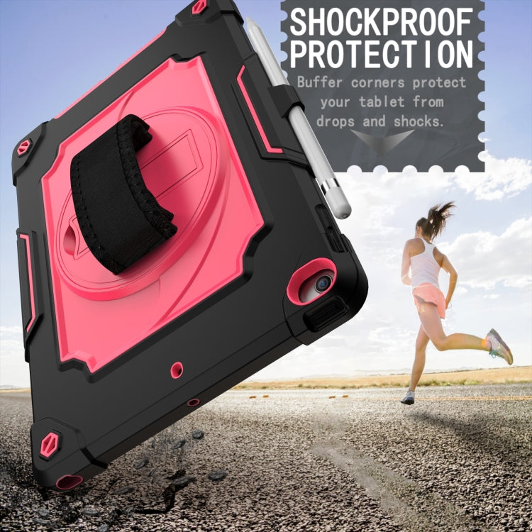 360 Degree Rotation Turntable Contrast Color Robot Shockproof Silicone + PC Protective Case with Holder For iPad 10.2 / 10.2 (2020) / Pro 10.5