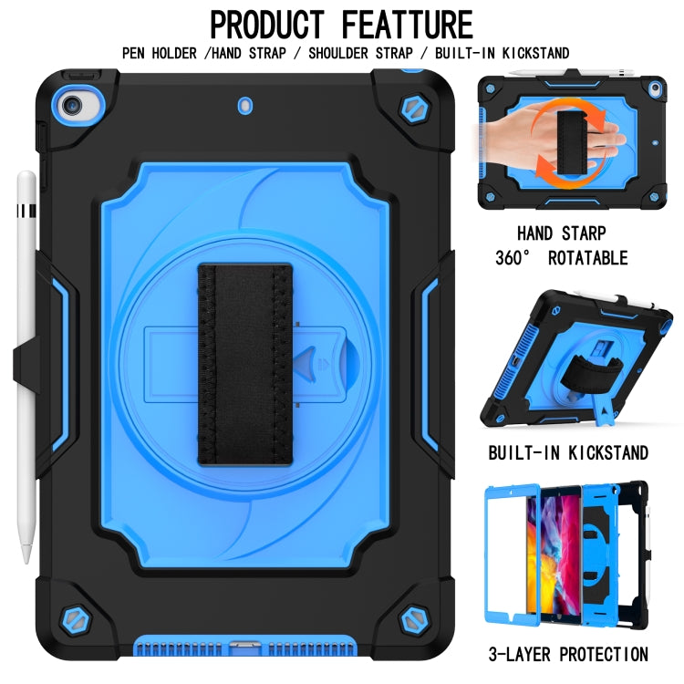 360 Degree Rotation Turntable Contrast Color Robot Shockproof Silicone + PC Protective Case with Holder For iPad 10.2 / 10.2 (2020) / Pro 10.5