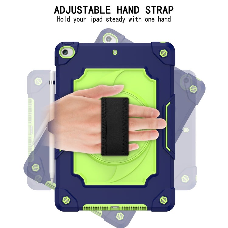 360 Degree Rotation Turntable Contrast Color Robot Shockproof Silicone + PC Protective Case with Holder For iPad 10.2 / 10.2 (2020) / Pro 10.5