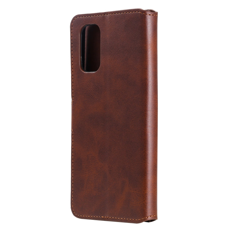 For OPPO Realme 7 5G / Realme V5 Classic Calf Texture PU + TPU Horizontal Flip Leather Case, with Holder & Card Slots & Wallet
