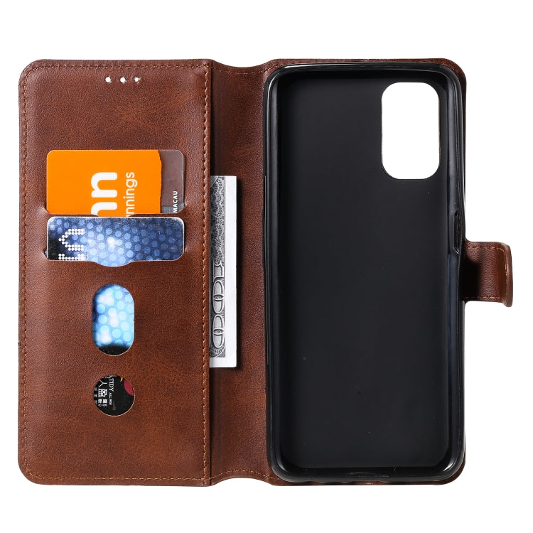 For OPPO Realme 7 5G / Realme V5 Classic Calf Texture PU + TPU Horizontal Flip Leather Case, with Holder & Card Slots & Wallet