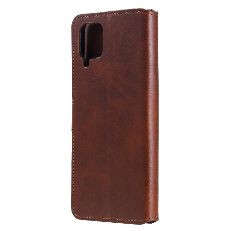 For Samsung Galaxy A12 5G Classic Calf Texture PU + TPU Horizontal Flip Leather Case, with Holder & Card Slots & Wallet