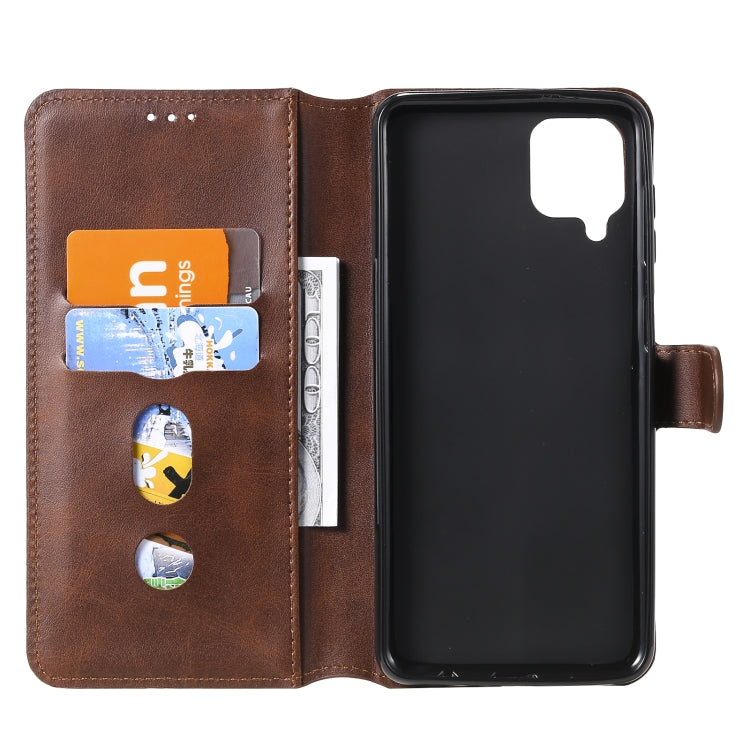 For Samsung Galaxy A12 5G Classic Calf Texture PU + TPU Horizontal Flip Leather Case, with Holder & Card Slots & Wallet