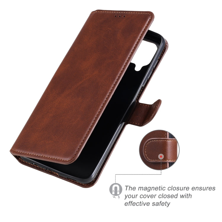 For Samsung Galaxy A12 5G Classic Calf Texture PU + TPU Horizontal Flip Leather Case, with Holder & Card Slots & Wallet