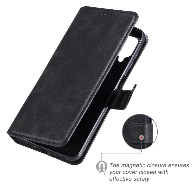 For Samsung Galaxy A12 5G Classic Calf Texture PU + TPU Horizontal Flip Leather Case, with Holder & Card Slots & Wallet