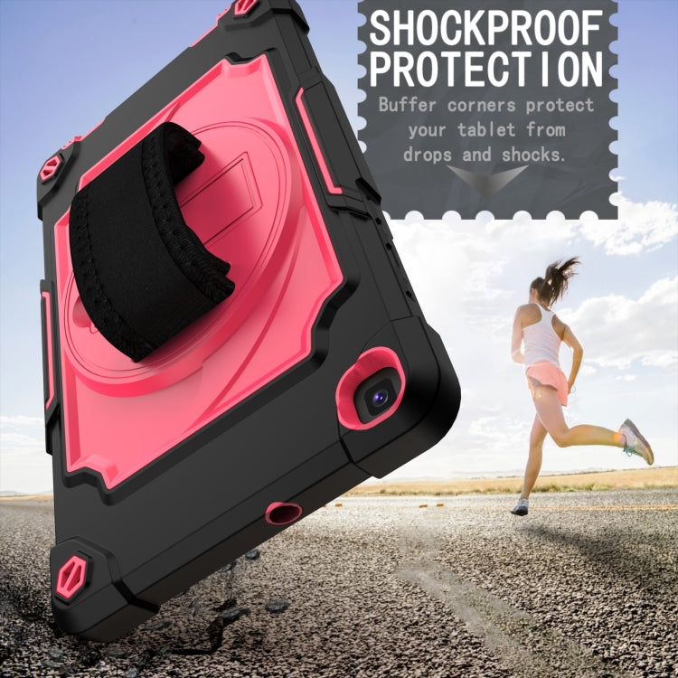 For Samsung Tab A 8.0 (2019)/T290 360 Degree Rotation Turntable Contrast Color Robot Shockproof Silicone + PC Protective Case with Holder