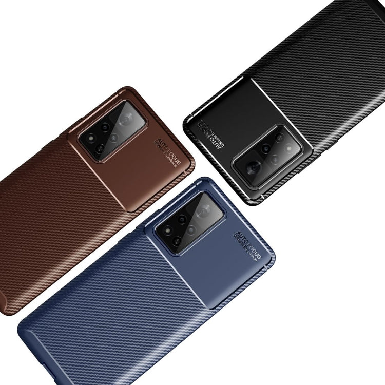 For Huawei Honor V40 Carbon Fiber Texture Shockproof TPU Case
