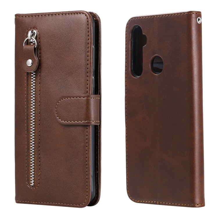 For OPPO Realme 5 / 5s / C3 Fashion Calf Texture Zipper Horizontal Flip Leather Case with Holder & Card Slots & Wallet