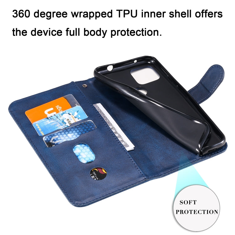 For Google Pixel 5 XL / Pixel 4a 5G Fashion Calf Texture Zipper Horizontal Flip Leather Case with Holder & Card Slots & Wallet
