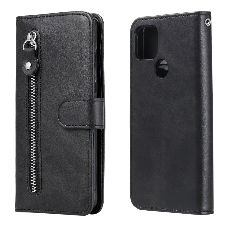For Google Pixel 5 XL / Pixel 4a 5G Fashion Calf Texture Zipper Horizontal Flip Leather Case with Holder & Card Slots & Wallet