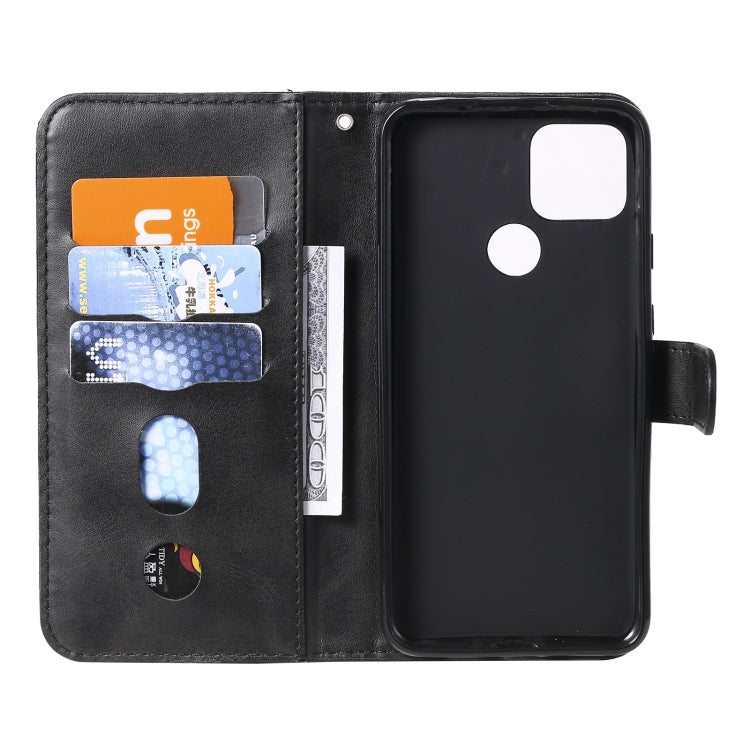 For Google Pixel 5 XL / Pixel 4a 5G Fashion Calf Texture Zipper Horizontal Flip Leather Case with Holder & Card Slots & Wallet