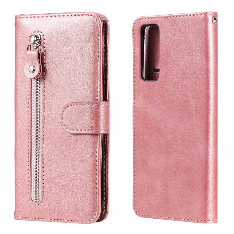 For Huawei P Smart 2021 / Y7a / Honor 10X Lite Fashion Calf Texture Zipper Horizontal Flip Leather Case with Holder & Card Slots & Wallet