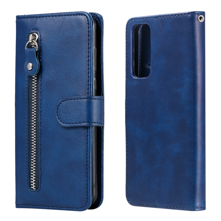 For Huawei P Smart 2021 / Y7a / Honor 10X Lite Fashion Calf Texture Zipper Horizontal Flip Leather Case with Holder & Card Slots & Wallet