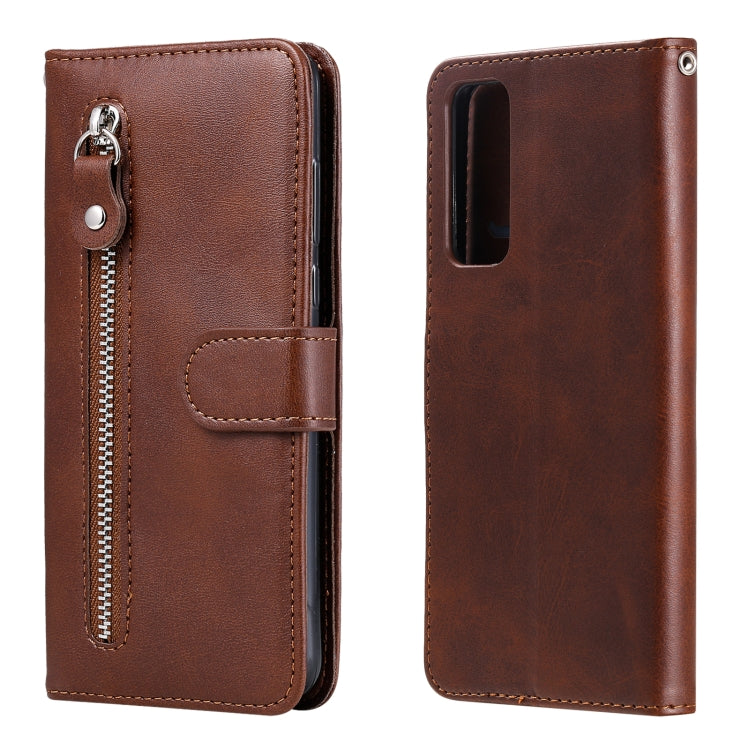 For Huawei P Smart 2021 / Y7a / Honor 10X Lite Fashion Calf Texture Zipper Horizontal Flip Leather Case with Holder & Card Slots & Wallet