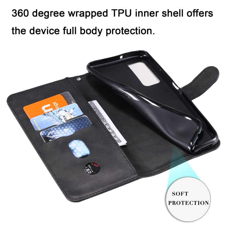 For Huawei P Smart 2021 / Y7a / Honor 10X Lite Fashion Calf Texture Zipper Horizontal Flip Leather Case with Holder & Card Slots & Wallet