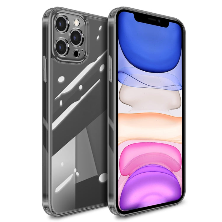 High Transparent TPU Soft Frame + Glass Back Fine Hole Protective Case For iPhone 11
