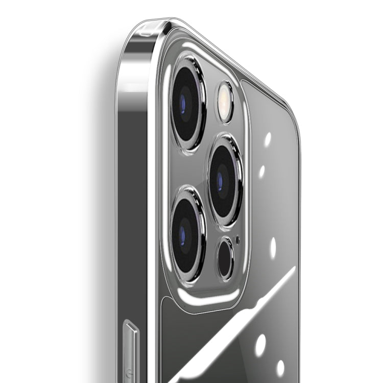 High Transparent TPU Soft Frame + Glass Back Fine Hole Protective Case For iPhone 11