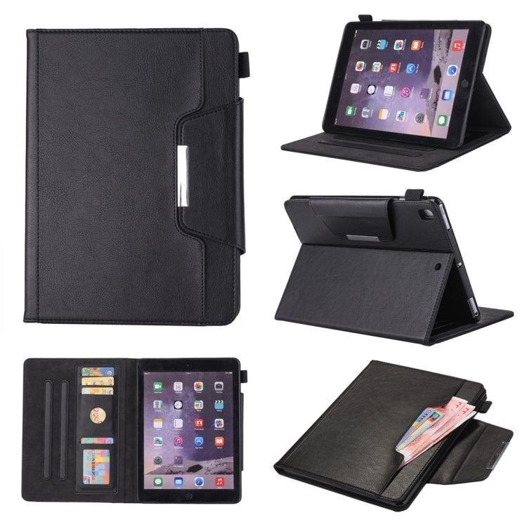For iPad 10.2 2021 / 2020 / 2019 Business Style Horizontal Flip Leather Case with Holder & Card Slot & Photo Frame & Wallet