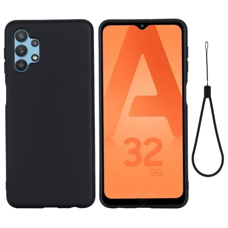 For Samsung Galaxy A32 5G Pure Color Liquid Silicone Shockproof Full Coverage Case