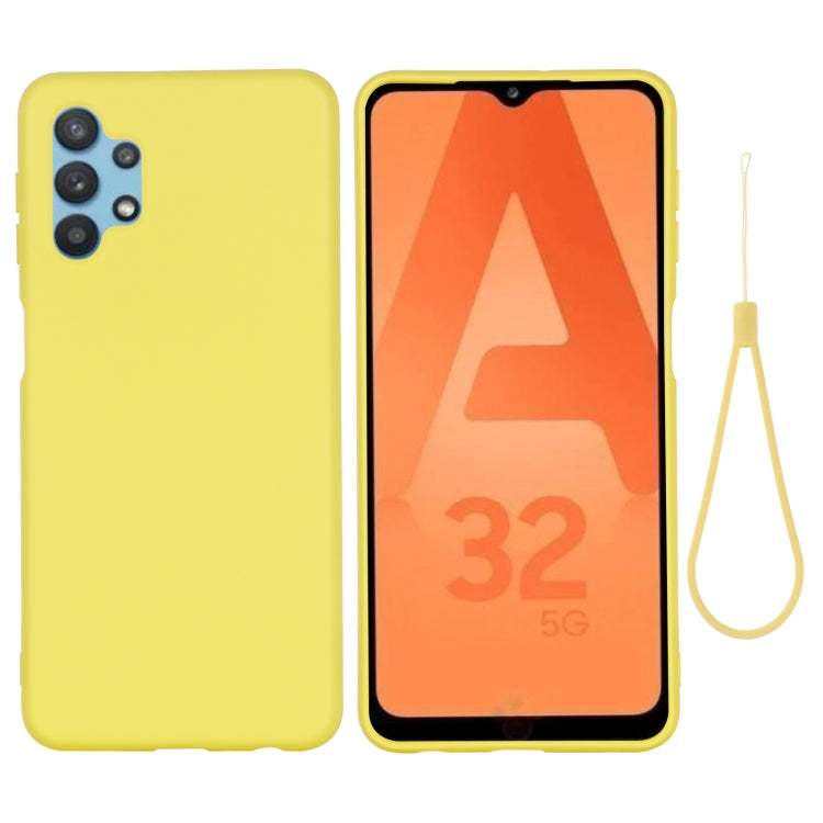 For Samsung Galaxy A32 5G Pure Color Liquid Silicone Shockproof Full Coverage Case