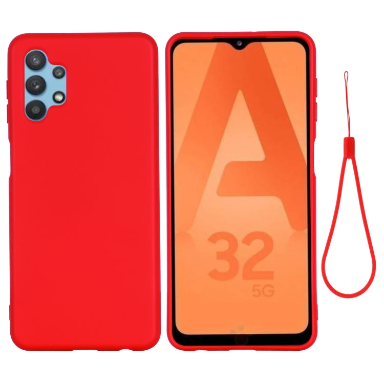 For Samsung Galaxy A32 5G Pure Color Liquid Silicone Shockproof Full Coverage Case