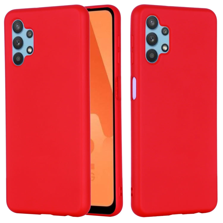 For Samsung Galaxy A32 5G Pure Color Liquid Silicone Shockproof Full Coverage Case