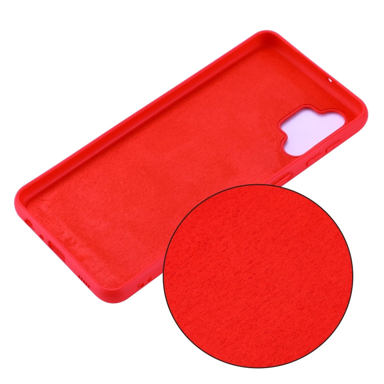 For Samsung Galaxy A32 5G Pure Color Liquid Silicone Shockproof Full Coverage Case