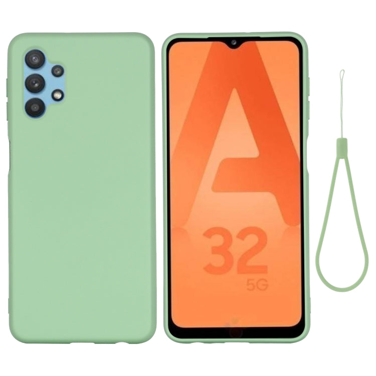 For Samsung Galaxy A32 5G Pure Color Liquid Silicone Shockproof Full Coverage Case