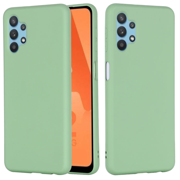 For Samsung Galaxy A32 5G Pure Color Liquid Silicone Shockproof Full Coverage Case