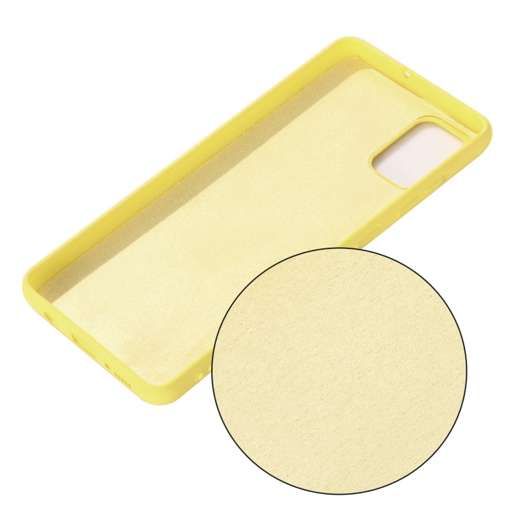 For Samsung Galaxy A02s (US Version) Pure Color Liquid Silicone Shockproof Full Coverage Case